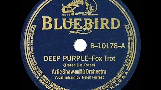 1939 Artie Shaw - Deep Purple (Helen Forrest, vocal)