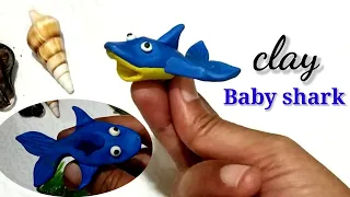 DIY/baby shark with clay/play dough/baby shark/clay fish making