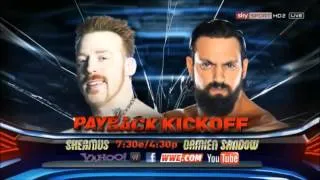 WWE payback 2013 match card pre-show  sheamus vs sandow kik off match HD