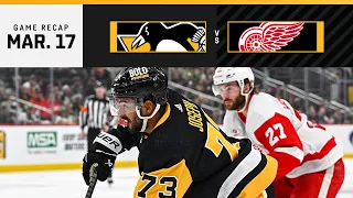 GAME RECAP: Penguins vs. Red Wings (03.17.24) | Crosby Ties Gretzky