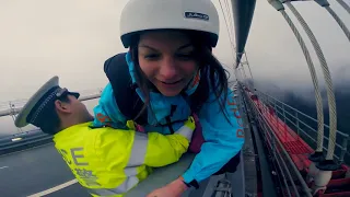 Zero Fox Given: Police Grab BASE Jumper, But She Jumps Anyways!