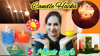 Testing Out Viral Candle Hacks by 5 MINUTE CRAFTS || Pt - 2 || Diksha's Corner