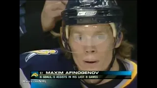 Max Afinogenov scores vs Leafs after juicy rebound (22 nov 2006)