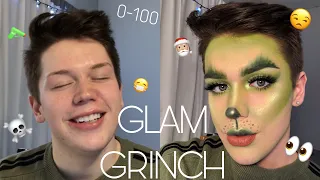 Glam Grinch Makeup Look