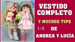 MUÑECA ANDREA, PIERNAS Y VESTIDO COMPLETO  video - 446