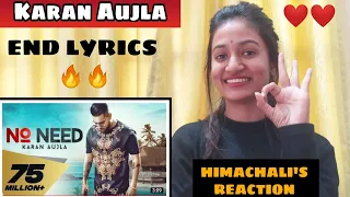 NO NEED : KARAN AUJLA | NO NEED SONG REACTION | KARAN AUJLA NEW SONG | NEW PUNJABI SONGS | NEHA RANA