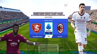 Salernitana vs AC Milan | Stadio Arechi | 2022-23 Serie A | PES 2021
