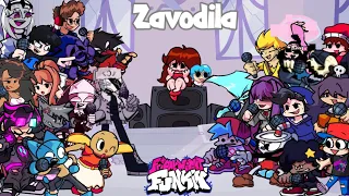 🎤🎶Zavodila But Every Turn a Different Character sings《FNF Zavodila》