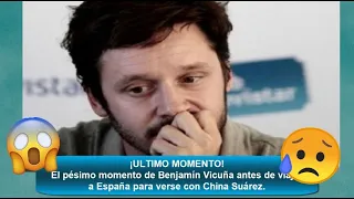 Benjamín Vicuña está viviendo un pésimo momento antes de viajar a España para verse con la China.