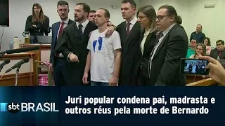 Juri popular condena pai, madrasta e outros réus pela morte de Bernardo | SBT Brasil (15/03/19)