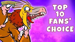 Top 10 Dinosaurs - Fans' Choice! - Best Dinosaur Songs from Dinostory by Howdytoons