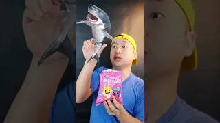 Snack Baby Shark🦈 #asmr #mukbang #makansesuaiemoji #babyshark #pinkfong #mommyshark #daddyshark