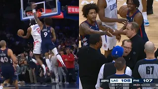 Kawhi Leonard hits game winner vs 76ers then Oubre Jr and Nick Nurse go OFF on refs