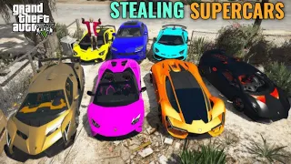 Stealing Luxury Lamborghini Cars🔥with Trevor - GTA 5 (Real Life Cars )