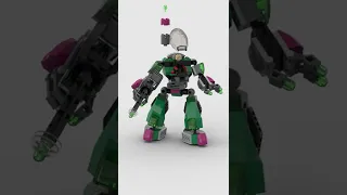 LEGO MECH 🤖 Power Armor Lex Mech | Satisfying Building Animation #shorts #legomech #legomoc