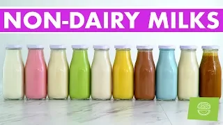 10 Homemade Nut & Non-Dairy Milks, Vegan Recipes + FREE EBOOK!