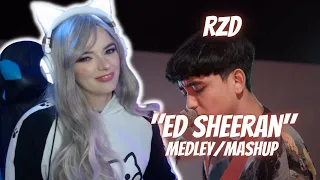 Reacting to "Ed Sheeran" medley/mashup (One Man Band Performance) by RZD| Latvian girl react