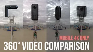 Insta360 ONE X vs ONE vs GoPro Fusion vs Kandao Qoocam - 4K 360 Video Comparison