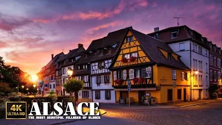 France, Alsace, The Most Beautiful Villages Of Alsace, 4K, Walking Tour