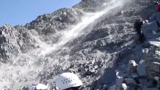 Mont Blanc / Le Grand Couloir Rock Fall