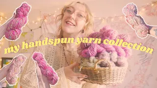 ⋆ ˚｡⋆౨ৎ˚ showing off my handspun yarn collection !! ✰ fibre diaries ep.3 ✰