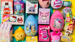 ASMR 31 MYSTERY SURPRISES Satisfying Unboxing Bluey, Hello Kitty egg NO Talking Video