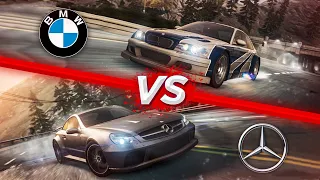 BMW M3 GTR vs MERCEDES SL 65 в NFS MW 2012!!!