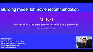 Building a Machine learning model for movies recommendation using C# ML .NET