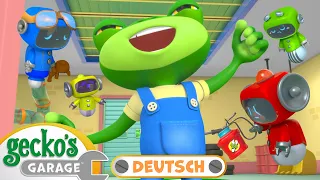 Schläfrige Gecko und Roboter | 90-minütige Zusammenstellung｜Geckos Garage Deutsch｜LKW für Kinder🛠️