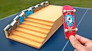 D.I.Y FINGERBOARD STAIR-SET WITH LEDGE!