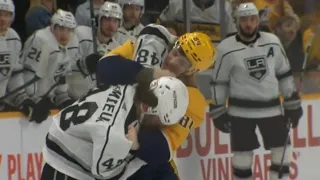 Brendan Lemieux And Tanner Jeannot Drop The Gloves