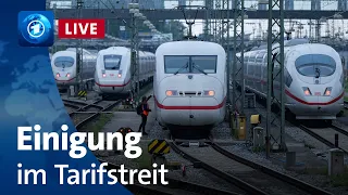 Pressekonferenz: Tarifeinigung zwischen Deutscher Bahn und GDL