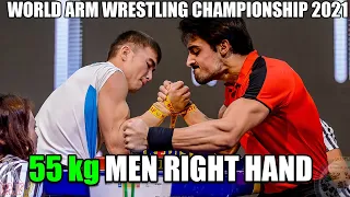 55 kg MEN RIGHT HAND - WORLD ARM WRESTLING CHAMPIONSHIP 2021