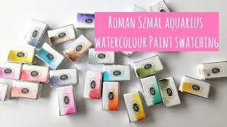 Swatching Roman Szmal Aquarius Watercolour Paints