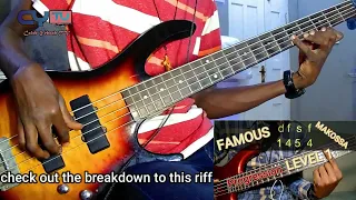 PLAY THIS RIFF OVER THE almighty Famous 1- 4 - 5 - 4 makossa progression in any key, any song.