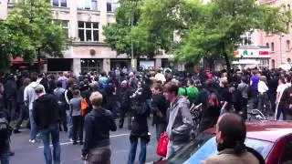 Antinazi demo at Mehringdamm, Berlin-Kreuzberg