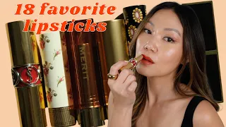 let's talk about my all-time favorite lipsticks and why i love them – peachy pinks, nudes, reds etc.