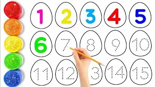 math worksheet for playgroup and nursery,1 to 20 numbers for toddlers and colors identification