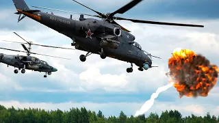 Бой вертолетов России с ЗРК Бук Украины