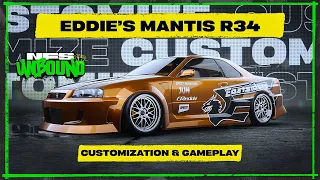 NFS Unbound - Eddie's Nissan Skyline R34 (Mantis Kit) Customization and Gameplay