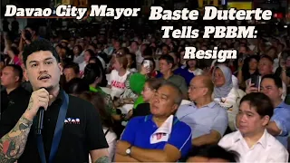 Davao City Mayor Baste Duterte Tells PBBM: Resign