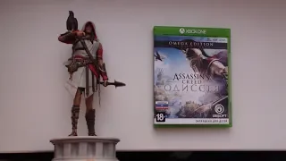 Unboxing figure KASSANDRA Assassin's Creed ODYSSEY exclusive GAMESTOP magazine USA