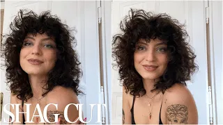 Shag Haircut on Curly Hair | Chop Off Damaged Hair While Keeping the Length ✨
