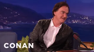 Quentin Tarantino Punishes Napping Actors With A Big Purple Dildo | CONAN on TBS