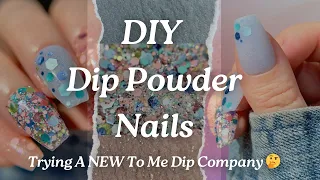 Dip Powder Nails | First Impressions | Trying a NEW Dip Company 🤔 | Nail Tutorial | Chunky Glitter