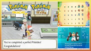 Pokémon Let's Go Pikachu! & Let's Go Eevee! Pokedex Completed