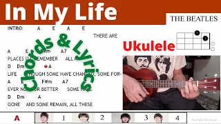 In My Life - The Beatles - Ukulele Chords & Lyrics @TeacherBob