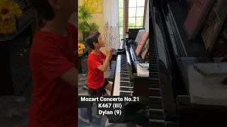 Mozart Concerto No21 in C Major, K467 - Dylan (9) #piano #mozart #mozartK467 #shorts