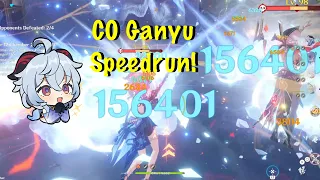 C0 Ganyu 70s 4.4 Top Half Continuous Speedrun | Genshin Impact