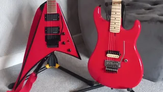 turbo lover cover with a Jackson X Series Rhoads RRX24, Red with Black Bevels
